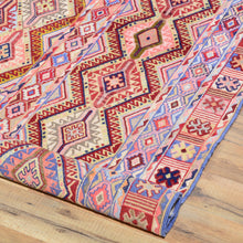 Load image into Gallery viewer, Tribal Handmade Geometric Design Multi-Weave Wool Rug (Size 4.5 X 5.11) Cwrsf-1140
