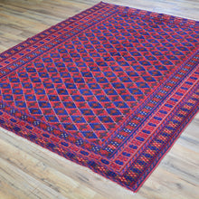 Load image into Gallery viewer, Hand-Knotted And Soumak Afghani Handmade Wool Rug (Size 5.3 X 6.4) Brrsf-1308