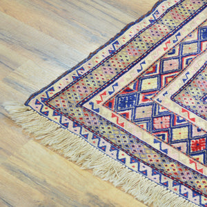 Afghan Tribal Mashwani Handmade Geometric Design Wool Rug (Size 4.9 X 5.9) Brrsf-1329
