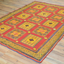Load image into Gallery viewer, Soumak Tribal Afghan Birjista Handmade Wool Rug (Size 4.11 X 6.11) Brrsf-1350