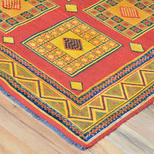 Load image into Gallery viewer, Soumak Tribal Afghan Birjista Handmade Wool Rug (Size 4.11 X 6.11) Brrsf-1350