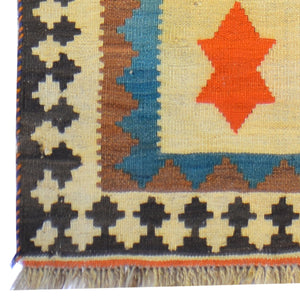 Hand-Woven Persian Kilim Geometric Design Handmade Wool Rug (Size 4.10 X 8.6) Brrsf-1380