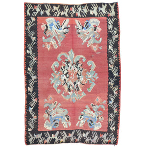 Hand-Woven Turkish Besarabian Kilim Flatweave Handmade Wool Rug (Size 4.11 X 7.0) Brrsf-1383