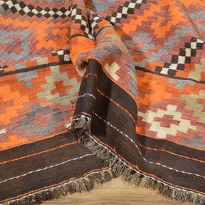 Hand-Woven Tribal Vintage Kilim Handmade 100% Wool Rug (Size 5.7 X 14.7) Cwrsf-1560
