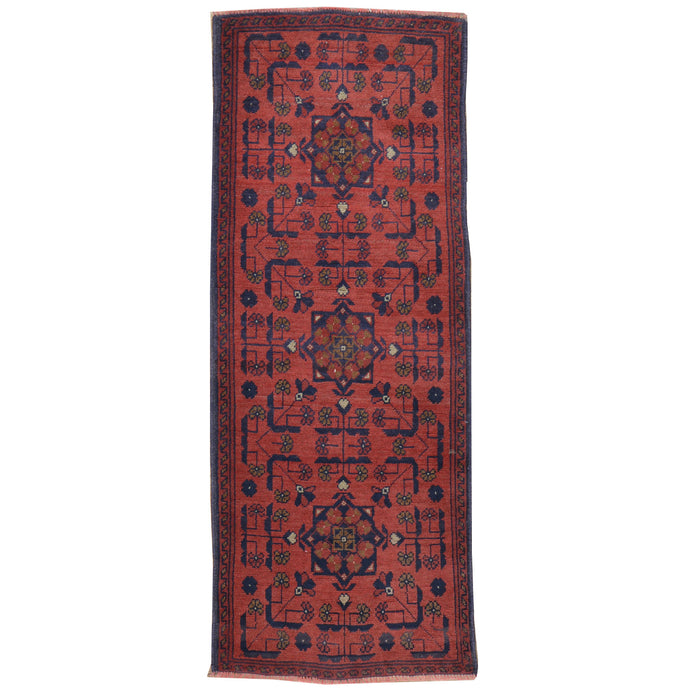Hand-Knotted Afghan Khal Mohammadi Tribal Handmade 100% Wool (Size 1.9 X 4.6) Cwrsf-159