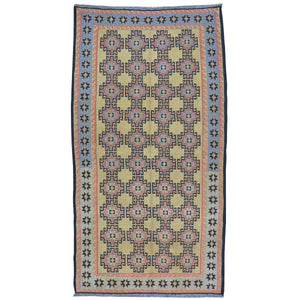 Larkabi Soumack Afghan Tribal Design Rug (Size 3.8 X 6.10) Cwrsf-1791