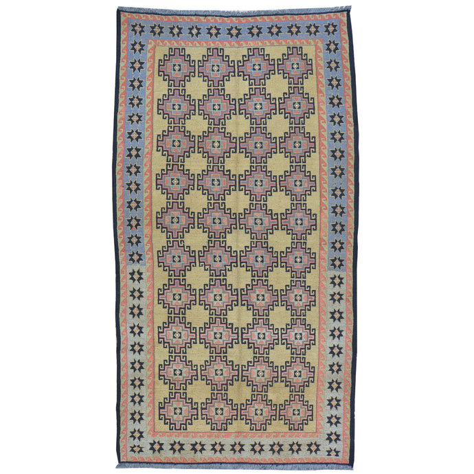 Larkabi Soumack Afghan Tribal Design Rug (Size 3.8 X 6.10) Cwrsf-1791