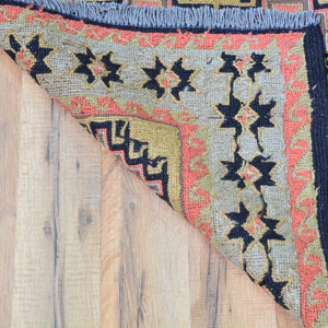 Larkabi Soumack Afghan Tribal Design Rug (Size 3.8 X 6.10) Cwrsf-1791
