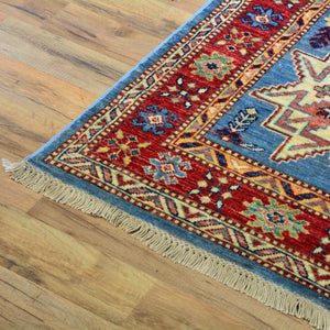 Hand-Knotted Fine Super Kazak Caucasian Design 100% Wool Rug (Size 2.8 X 17.2) Brrsf-1854