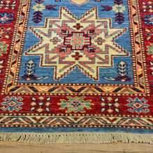 Load image into Gallery viewer, Hand-Knotted Fine Super Kazak Caucasian Design 100% Wool Rug (Size 2.8 X 17.2) Brrsf-1854