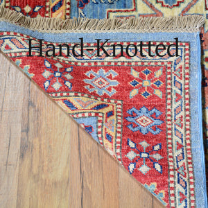 Hand-Knotted Fine Super Kazak Caucasian Design 100% Wool Rug (Size 2.8 X 17.2) Brrsf-1854