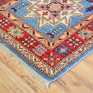 Hand-Knotted Fine Super Kazak Caucasian Design 100% Wool Rug (Size 2.8 X 17.2) Brrsf-1854