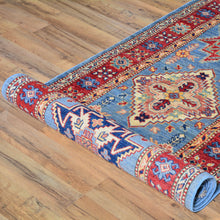 Load image into Gallery viewer, Hand-Knotted Fine Super Kazak Caucasian Design 100% Wool Rug (Size 2.8 X 17.2) Brrsf-1854