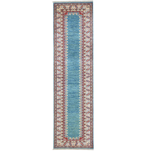 Hand-Knotted Caucasian Super Kazak Design Rug 100% Wool (Size 2.9 X 9.11) Cwrsf-1902