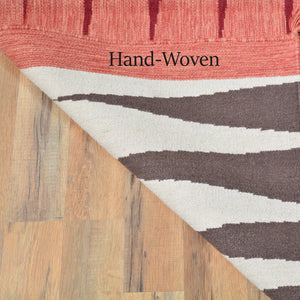 Hand-Woven Flatweave Navajo Style Handmade Wool Rug (Size 9.0 X 12.0) Cwral-2157