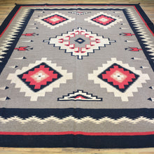Load image into Gallery viewer, Hand-Woven Flatweave Navajo Style Handmade Wool Rug (Size 8.11 X 11.9) Cwral-2160
