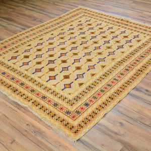 Hand-Knotted And Soumak Afghan Tribal Wool Rug (Size 4.11 X 5.11) Brral-3261