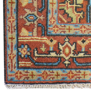 Hand-Knotted Indo Serapi Heriz Design Handmade Wool Rug (Size 4.2 X 6.2) Brral-4263