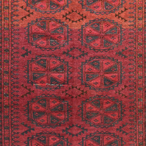 Hand-Knotted Vintage Afghan Baloch Wool Rug (Size 4.4 X 6.4) Brral-5493