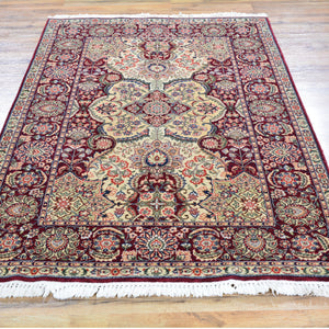 Hand-Knotted Agra Handmade Traditional Wool Rug (Size 3.10 X 5.10) Brral-5700