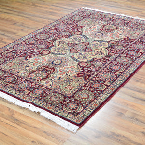 Hand-Knotted Agra Handmade Traditional Wool Rug (Size 3.10 X 5.10) Brral-5700