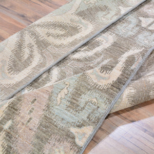 Hand-Knotted  Modern Chobi Ikat Design Wool Handmade Rug (Size 4.2 X 6.5) Brral-573