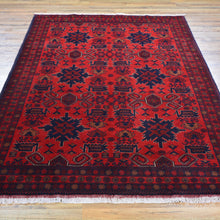 Load image into Gallery viewer, Hand-Knotted Fine Turkmen Handmade Tribal Traditional Rug (Size 4.2 X 6.8) Brral-6624