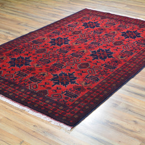 Hand-Knotted Fine Turkmen Handmade Tribal Traditional Rug (Size 4.2 X 6.8) Brral-6624