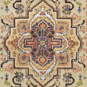 Hand-Knotted Traditional Heriz Geometric Design Wool Rug (Size 4.0 X 5.11) Cwral-6627