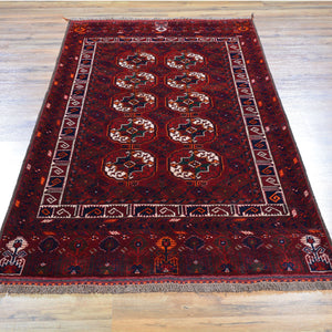 Hand-Knotted Turkmen Handmade Tribal Traditional Rug (Size 3.3 X 6.6) Brral-6648