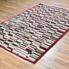 Load image into Gallery viewer, Hand-Knotted Modern Gabbeh Design Handmade Wool Rug (Size 3.11 X 5.11) Cwral-6669