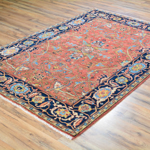 Hand-Knotted Fine Oriental Serapi Traditional Design Wool Rug (Size 4.1 X 6.0) Brral-2355