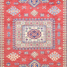 Load image into Gallery viewer, Hand-Knotted Fine Oriental Super Kazak Tribal Design Wool Rug (Size 4.3 X 6.0) Brral-2409