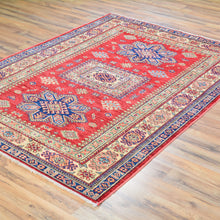 Load image into Gallery viewer, Hand-Knotted Fine Oriental Super Kazak Tribal Design Wool Rug (Size 4.3 X 6.0) Brral-2409